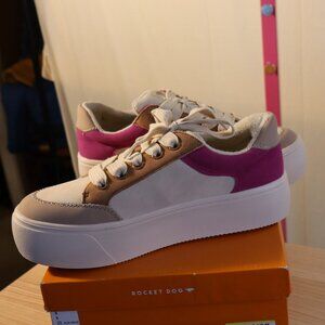 Rocket Dog | Flame Cream & Fuchsia Color Block Platform Sneaker 8.5